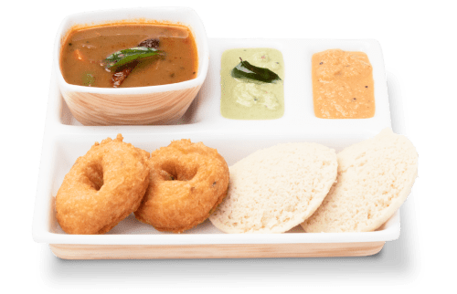 Combination of Idly and Vada - Idly Vada Platter