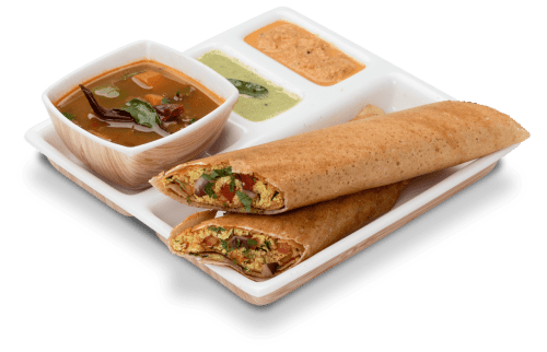 Special Paneer bhurji dosa wrap