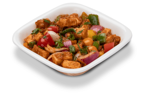 Delicious paneer chilli