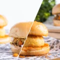 Neehee's Indian Street Food platter with Dabeli (sweet & spicy potato burger) and Vada Pav (spiced potato dumpling in a bun).